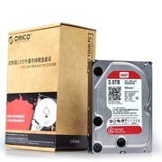 ORICO SDK-30WR西部数据WD红盘 3TB台式机硬盘套装 SATA3.0 6Gb/s硬盘7200转