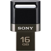 索尼 USM-16SA1/B 电脑+手机双接口 USB2.0 16GB手机 OTG U盘(黑)