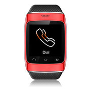 酷道 S12触屏蓝牙智能手表手环腕表计步器智能穿戴免提通话手机伴侣 红色