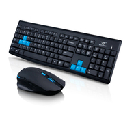 其他 如意鸟  无线键鼠套装蓝色游戏热键迷你USB接收器 电视电脑通用 黑色