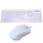新盟 X2有线键盘鼠标套装 M191+K20 时尚白色键鼠套装 白色