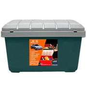 安马 L600 40升 家车收纳多用途密封大容量PP环保塑后备箱居家收纳置物箱杂物整理箱 绿色