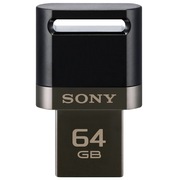 索尼 USM-64SA3 USB3.0 64GB双接口 OTG U盘(黑)