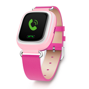 小天才 电话手表Y01 皮革粉色 儿童智能手表360度防护 学生小孩智能定位通话手环手机