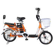 台铃 2016新款小清铃二代16寸电动自行车 48V锂电电动车成人助力车 自带USB手机充电 阳光橙