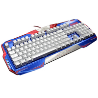 宜博 K729 RGB机械键盘 美国队长版 青轴