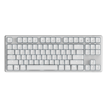 987 德国原厂cherry轴体 有线/蓝牙双模式 87键PBT键帽白色机械键盘 青轴 白色背光产品图片主图