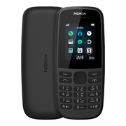 诺基亚 105新黑色直板按键移动联通2G手机老人手机学生备用功能机