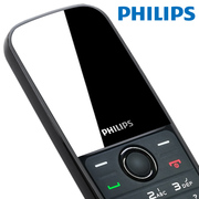 飞利浦 E109陨石黑环保材质防尘直板按键移动联通双卡双待老人手机学生备用老年功能手机