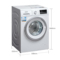西门子 8公斤变频滚筒洗衣机智感洗涤降噪节能筒清洁白色XQG80-WM12N1600W产品图片3