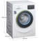西门子 8公斤变频滚筒洗衣机环形触控节能降噪炫彩门圈白色XQG80-WM10L2601W产品图片3